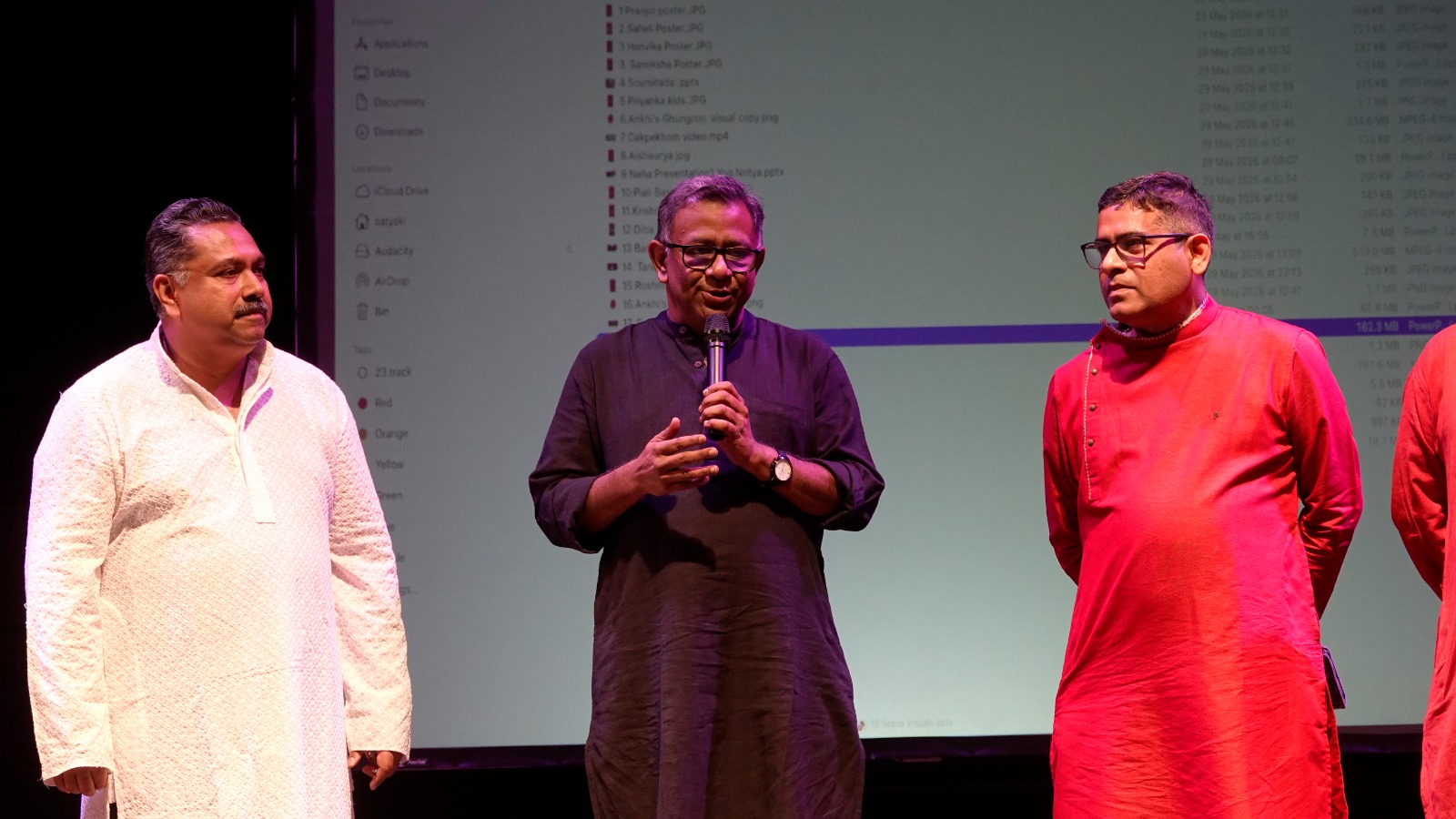 Entrepreneur meet-up with a speaker addressing the audience